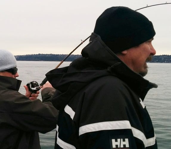 Fish Finders Seattle Fishing Charters- Two Man fishing on Lake